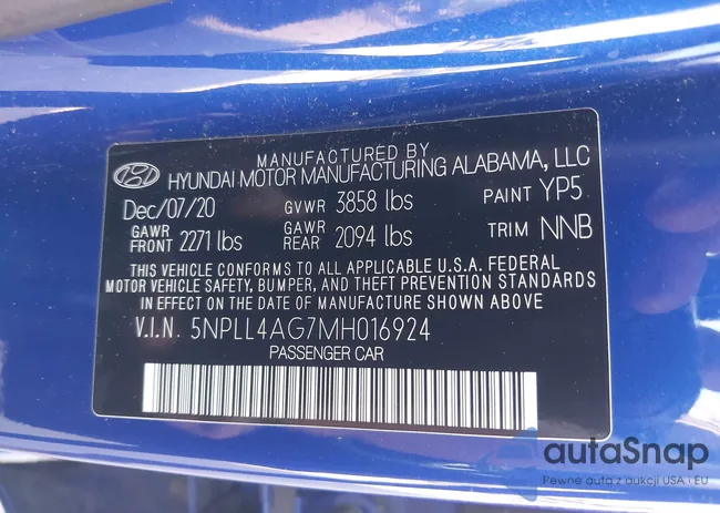 5NPLL4AG7MH016924: 43271386