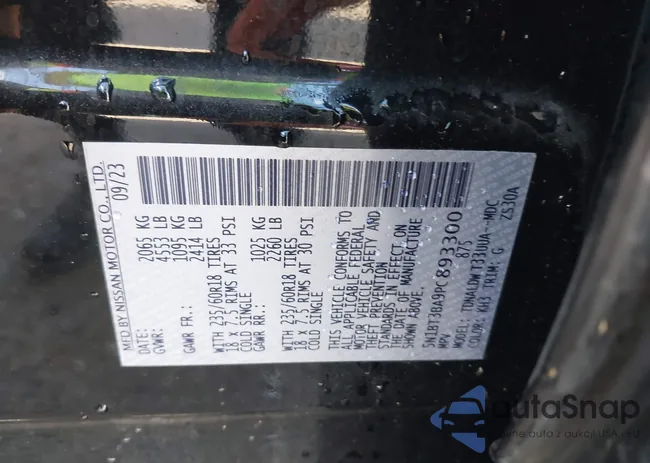 5N1BT3BA9PC893300: 43270477