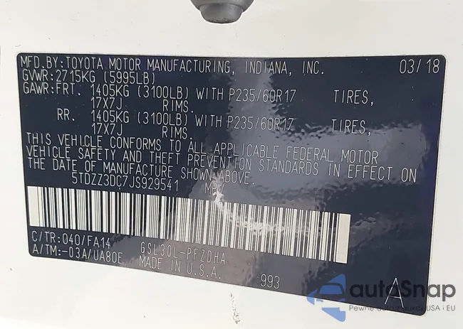 5TDZZ3DC7JS929541: 43270494