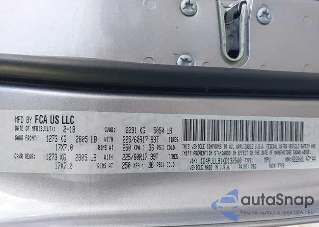 1C4PJLLB1KD132500: 43270497