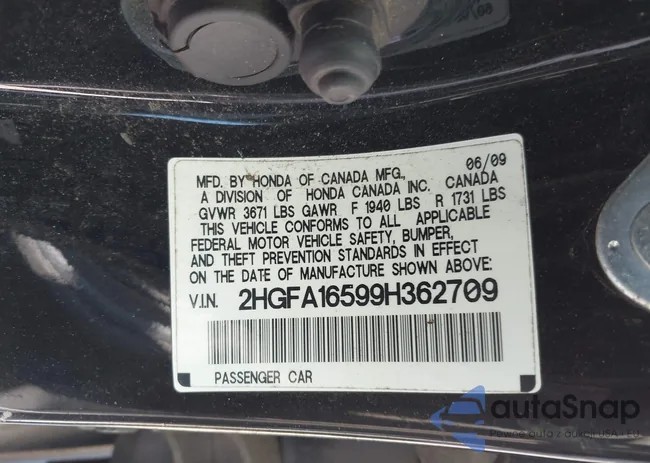 2HGFA16599H362709: 43270516