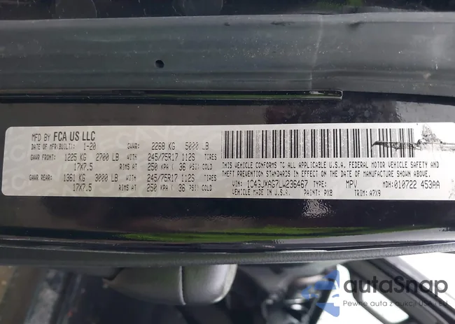 1C4GJXAG7LW236467: 43270595