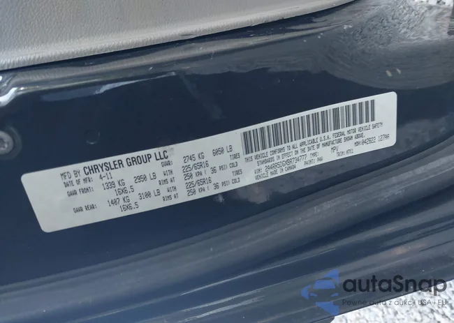 2A4RR5DGXBR734777: 43271891