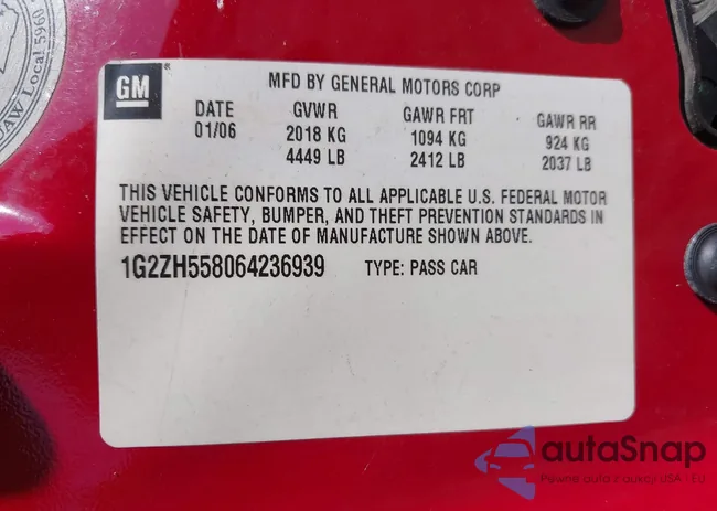 1G2ZH558064236939: 43271902