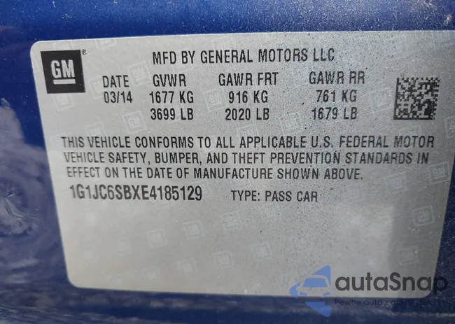 1G1JC6SBXE4185129: 43271957