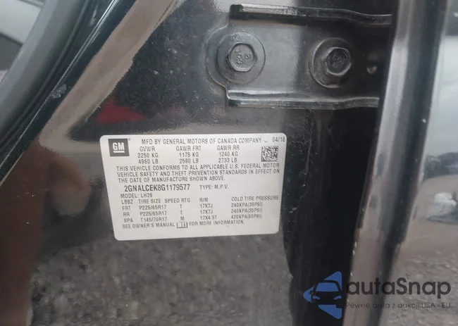 2GNALCEK8G1179577: 43272066