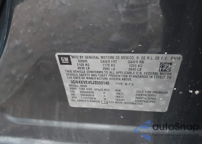 3GNAXVEV5JS590148: 43272113