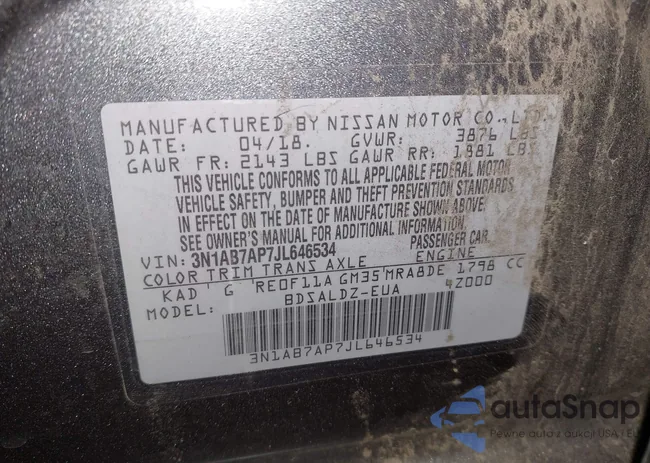 3N1AB7AP7JL646534: 43272224