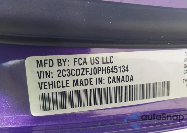 2C3CDZFJ0PH645134: 43272277