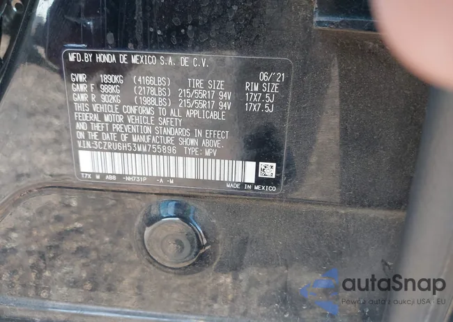 3CZRU6H53MM755896: 43272355