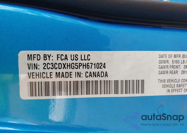 2C3CDXHG5PH671024: 43272399