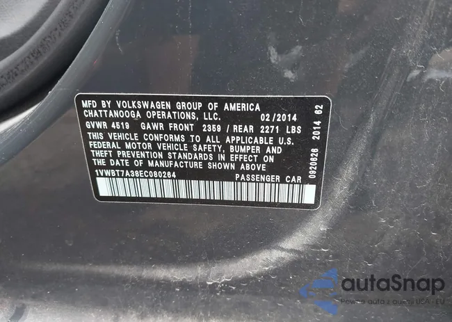 1VWBT7A38EC080264: 43271607