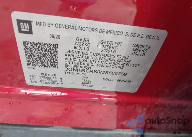 3GNKBCRS0MS505759: 43271611