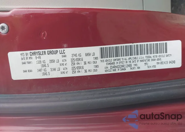 2D4RN4DE2AR112489: 43271653