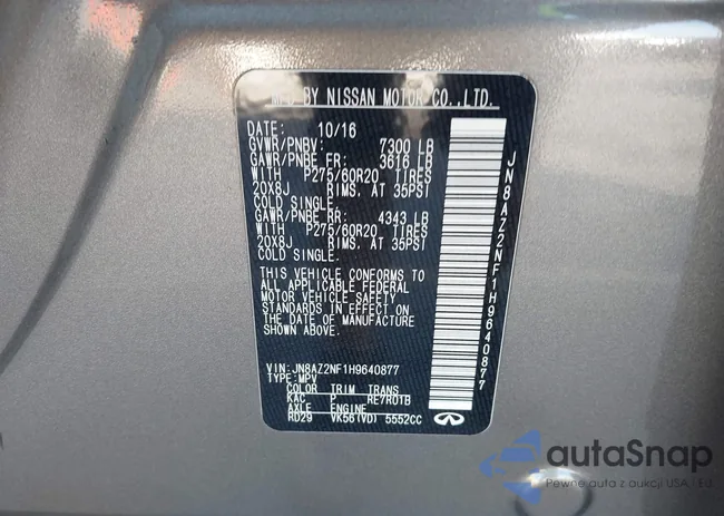 JN8AZ2NF1H9640877: 43271671