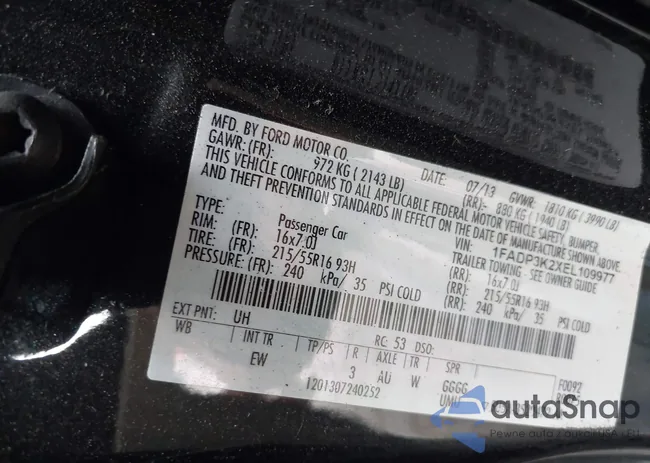 1FADP3K2XEL109977: 43271688