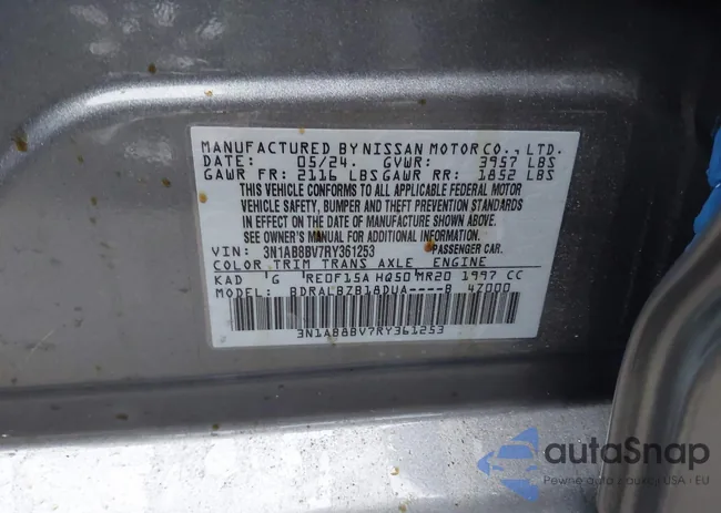 3N1AB8BV7RY361253: 43271704