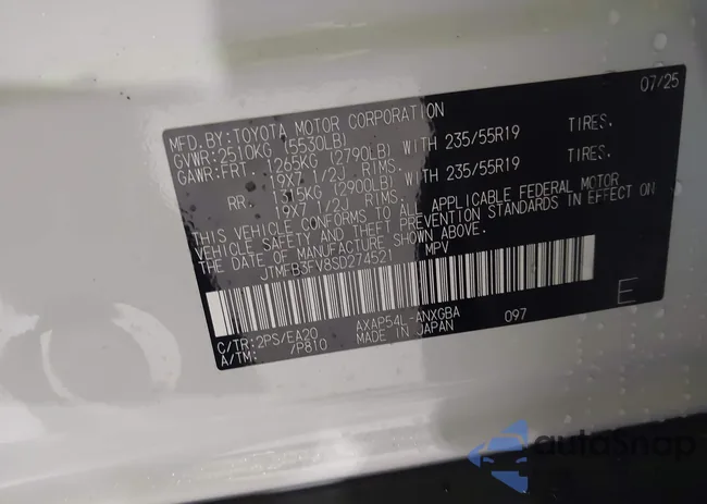 JTMFB3FV8SD274521: 43271781