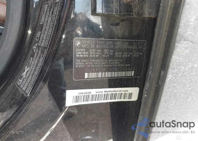 5UXFG8C50BLZ96461: 43272820