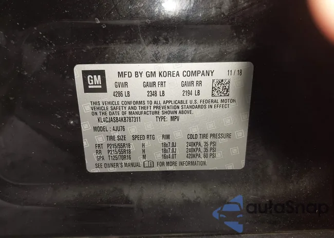 KL4CJASB4KB787311: 43272840