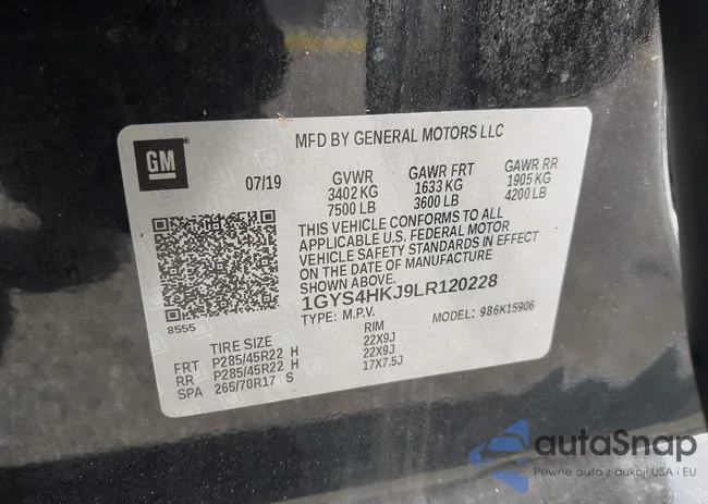 1GYS4HKJ9LR120228: 43272847