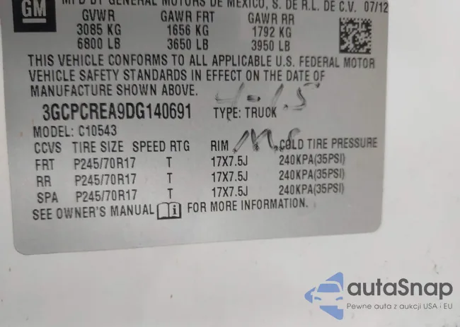 3GCPCREA9DG140691: 43272871