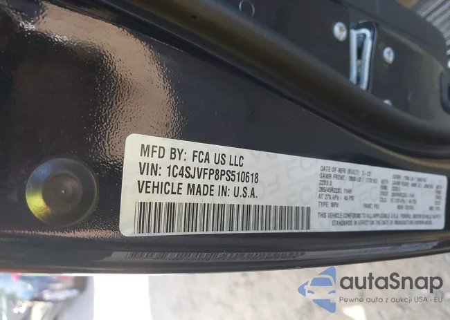 1C4SJVFP8PS510618: 43272891