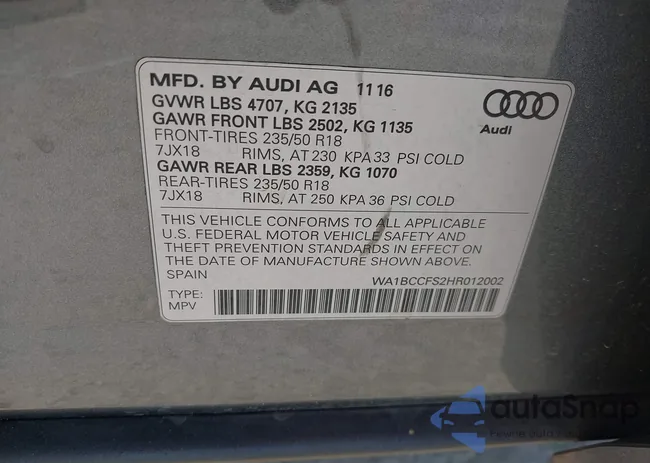 WA1BCCFS2HR012002: 43272911