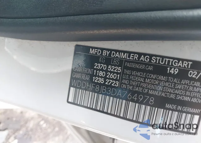 WDDHF8JB3DA764978: 43272940