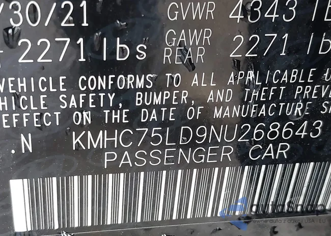 KMHC75LD9NU268643: 43272941