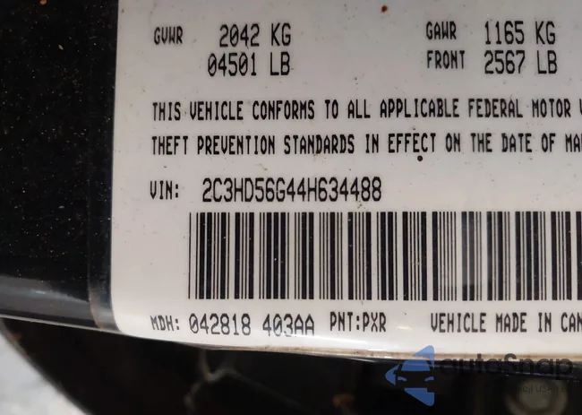 2C3HD56G44H634488: 43272943