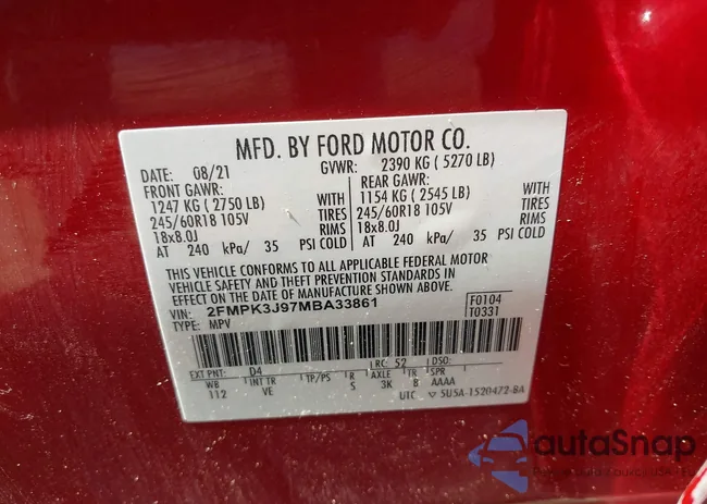 2FMPK3J97MBA33861: 43273090