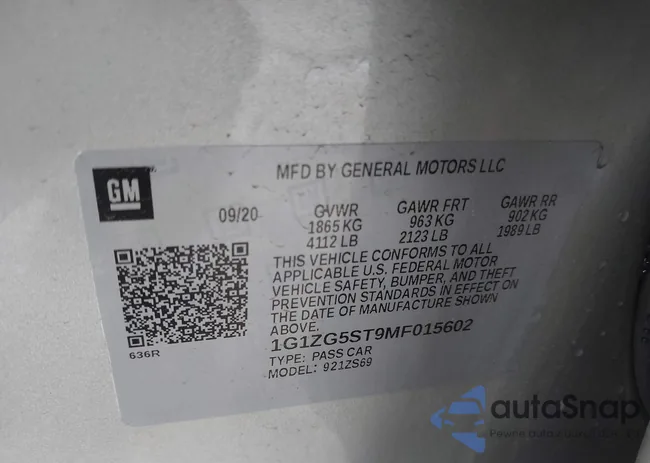 1G1ZG5ST9MF015602: 43273161