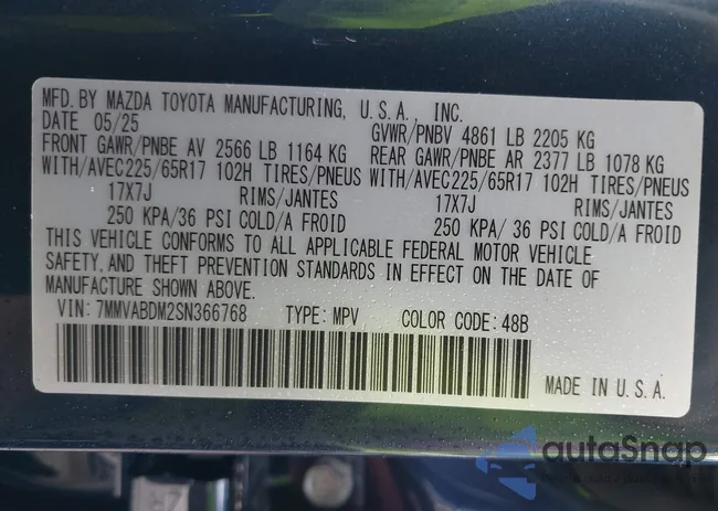 7MMVABDM2SN366768: 43273185