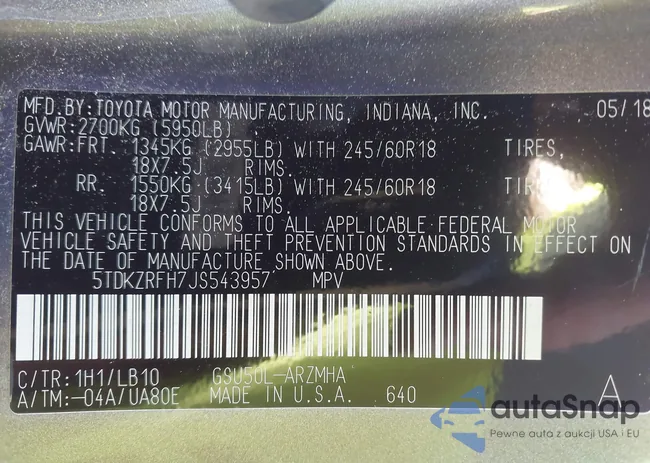 5TDKZRFH7JS543957: 43272431