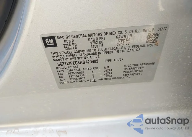 3GTU2PEC8HG429482: 43272464