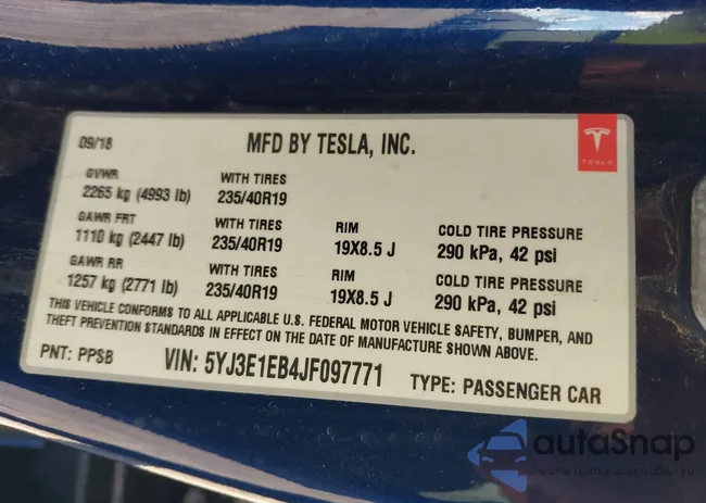 5YJ3E1EB4JF097771: 43272670