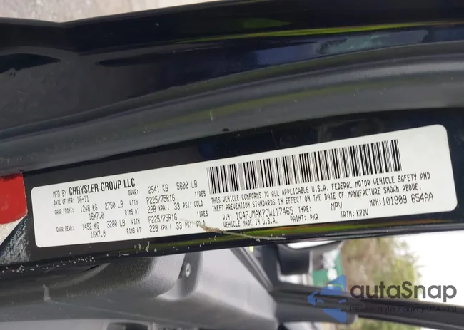 1C4PJMAK7CW117465: 43273929