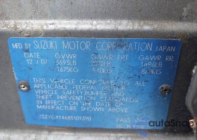 JS2YC414685101390: 43273937