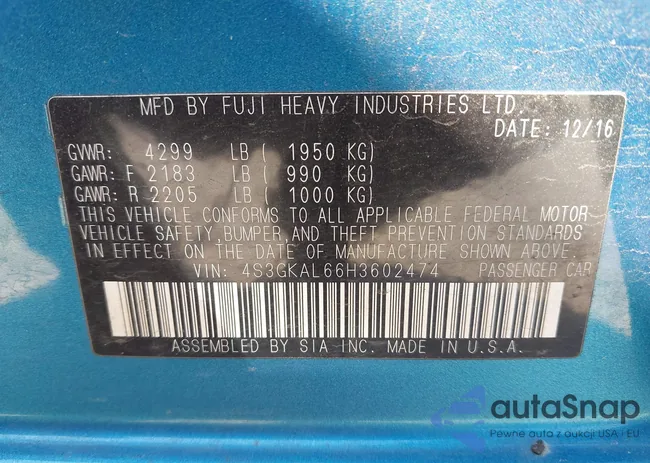 4S3GKAL66H3602474: 43273980