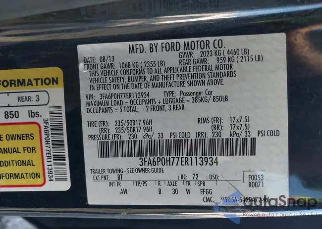 3FA6P0H77ER113934: 43274023