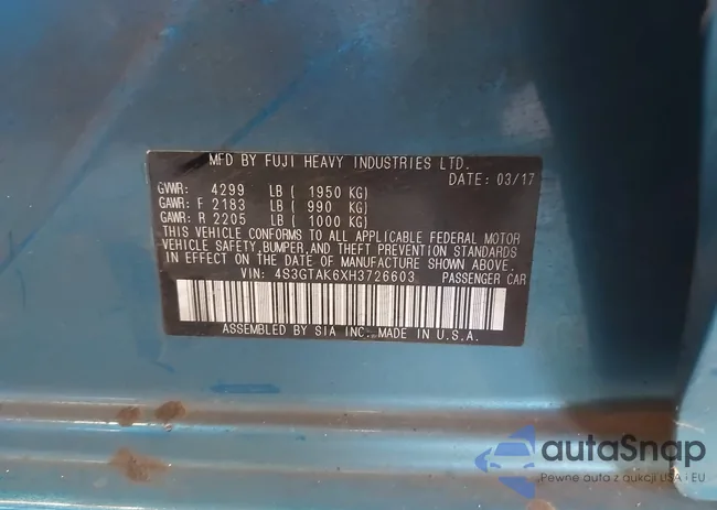 4S3GTAK6XH3726603: 43274113