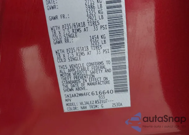 5N1AR2MN4FC616640: 43274160