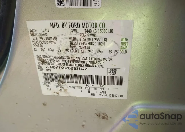 2FMDK3KC2DBB21472: 43274196