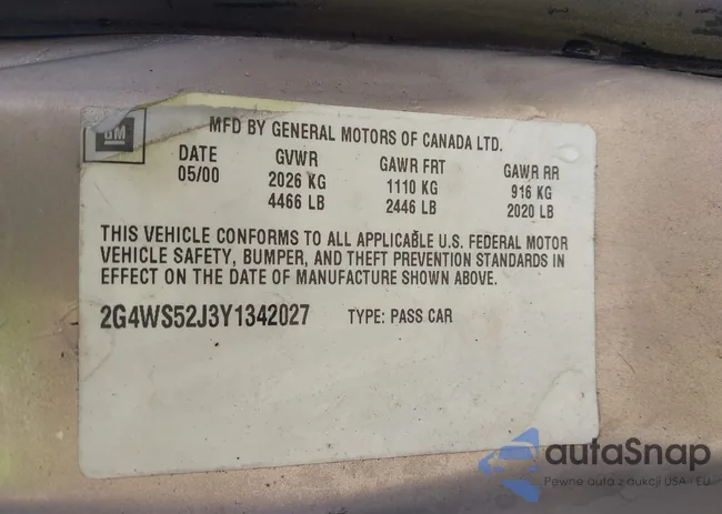 2G4WS52J3Y1342027: 43274288