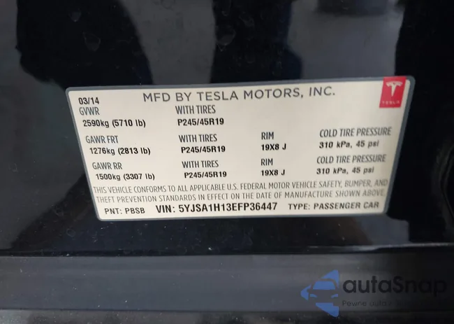 5YJSA1H13EFP36447: 43274387