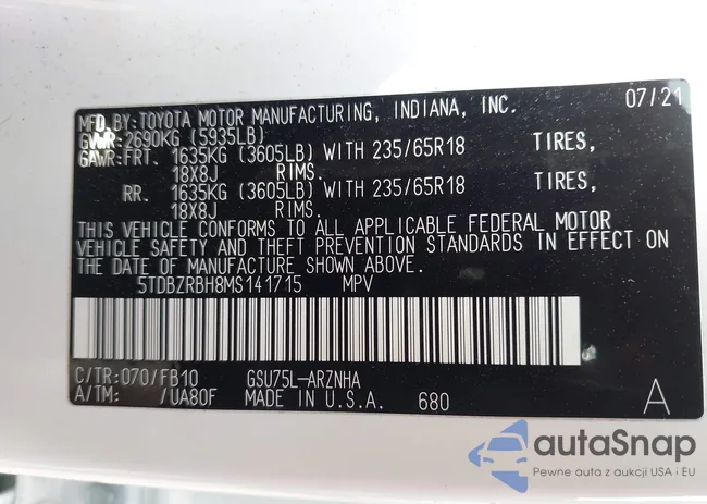 5TDBZRBH8MS141715: 43273491