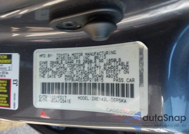 5YFBU4EE3DP219815: 43273501