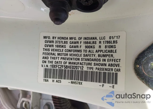 19XFC2F58HE020712: 43273560
