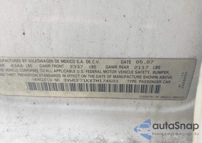 3VWEF71KX7M174501: 43273812